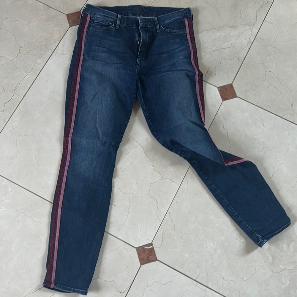 Mother jeans with stripe down side. Size 29
